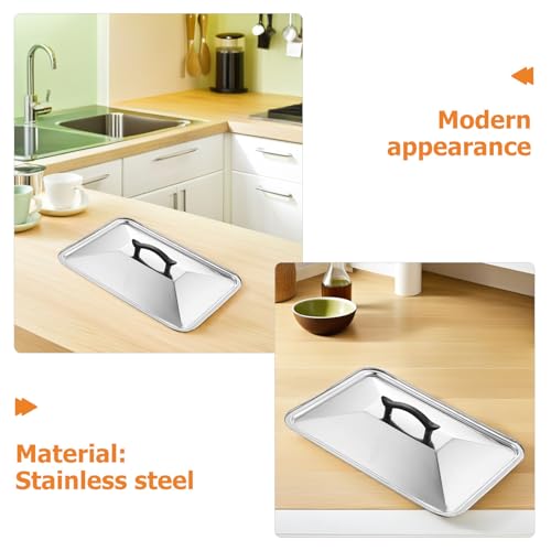 Tapa rectangular de acero inoxidable duradera y resistente para horno 4