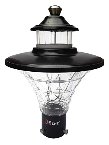 Image of BENE Smuk Outdoor Gate Light, Black, Round, 21cms, Pack of 1