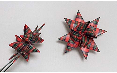 Patterned Paper Strips For Weaving Projects. Paper Strips For Moravian Stars, German Stars And Froebel Stars. 50 Strips Per Pack. (5/8 Inch, Tartan) #TOP4