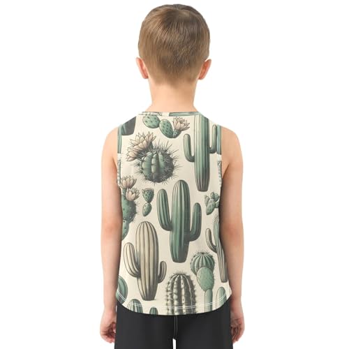 susiyo Cactus Plants Boys Sleeveless Tank Top Girls Athletic T Shirt3
