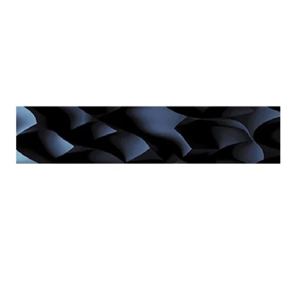 Catching Blue Black Three Dimensional Pleated Techno Style Decorative Strip Graphic Car Front Windshield Sticker