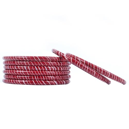 Image of Lac Bangle Set For Women and Girls | Jaipuri Lakh Lehariya Chudi Set | Rajasthani Traditional Chuda |Set of 8