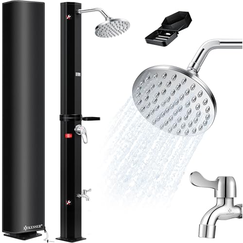 KESSER® Solardusche 40L Gartendusche, Solar Dusche für Garten & Pool mit warmem Wasser...