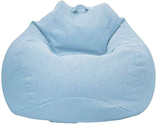 HUAOSCN 特大 ビーズクッション 座布団 座椅子,子供や大人に最適 疲労を軽減 ソファー,着替え袋付き 洗えるカバー ソファー 豆袋 人をダメにするソファ (100*110cm,スカイブルー)