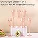 JOVGANG Pink Champagne Flutes Set of 6-7.5oz Hand-Blown Lead-Free Crystal Champagne Glass, Wedding Champagne Flutes, Date Night & Romantic Dinners, Valentine's Day and New Year Gifts