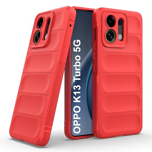 Image of Zapcase Back Case Cover for Oppo K13 Turbo 5G | Compatible for Oppo K13 Turbo 5G Back Cover | Liquid Silicon Magic Case with Camera Protection | Red
