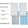 4-Pack Baby Boy Crib Sheets - Super Soft Dinosaur & Star Fitted Sheets For Standard Crib Mattress