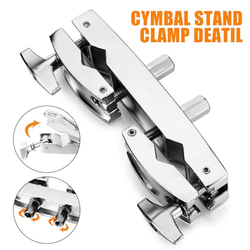 Lolunut Cymbal Stand Multi-Clamp, Silver Drum Clamp Mounting Multi-Clamp thumb #1