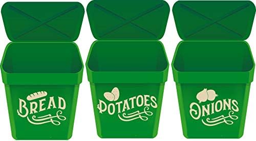 Miniatura 4 de Calcomanías de pared para almacenamiento de cocina, pan, papas, cebollas, vinilo de 5 x 23 pulgadas, color beige