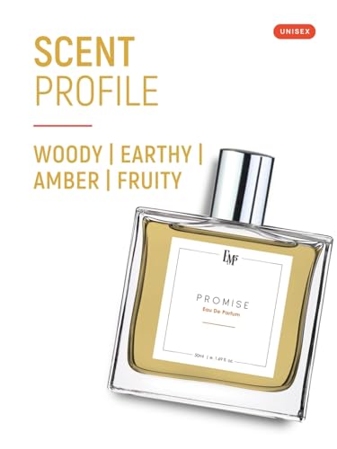 Image of EM5 Promise Unisex Perfume | Woody Earthy Amber Fruity Fragrance | Eau de Parfum Spray | Strong & Long Lasting Scent | Luxury Gift for Him & Her | 50ml
