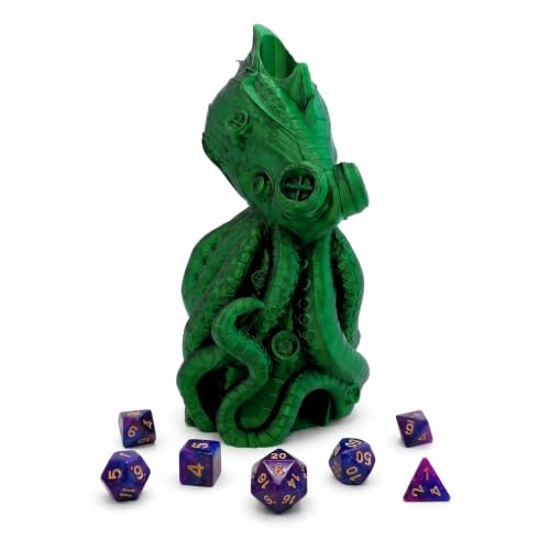 Steampunk Octopus Dice Tower Set Cthulhu Mechanical Dice Roller
