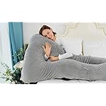 Meiz-Pregnancy-Pillow-U-Shaped-Full-Body-Pillow-Pregnancy-Pillows-for-Sleeping-Maternity-Pillow-for-Pregnant-Women-with-Removable-Velvet-Cover-60-Inch-Gray