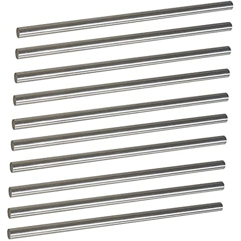 Tynulox 10Pcs Stainless Steel Rod 1/4" Diameter 8" Per Rod Round Solid for Industry, Metal Working Hobbies and DIY Craft Cover