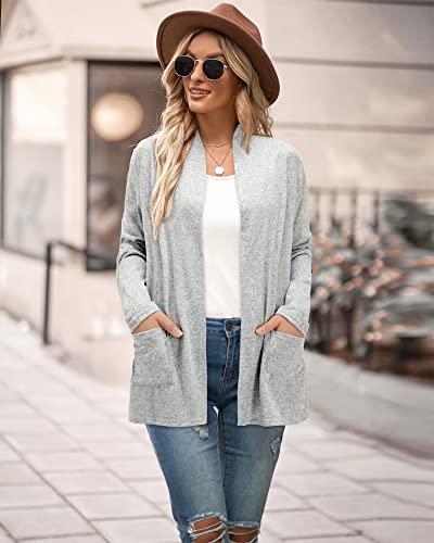 Image of ULTRANICE Cardigan Sweaters Womens Fashion 2025 Spring Lightweight Long Sleeve Casual Tops Clothes Outfits with Pockets