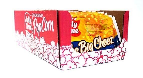 18x Jolly Time The Big Cheez Popcorn mit Cheddar-Käse-Geschmack 100 g