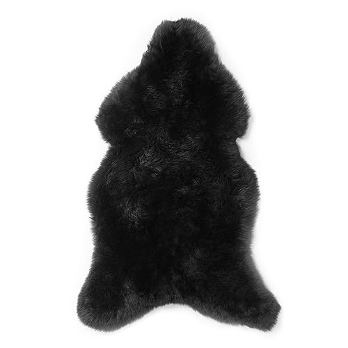 HOME Lammfell Weich Schaffell Echt - Natürliche Lammfell Teppich für Wohnzimmer und Schlafzimmer - Flauschig - Deko Fell