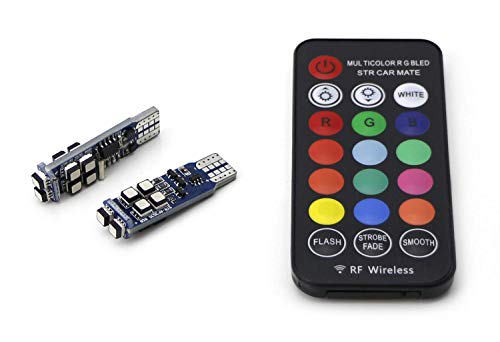 Lámparas LED RGB iJDMTOY 10-SMD W5W T10 para auto miniatura 2