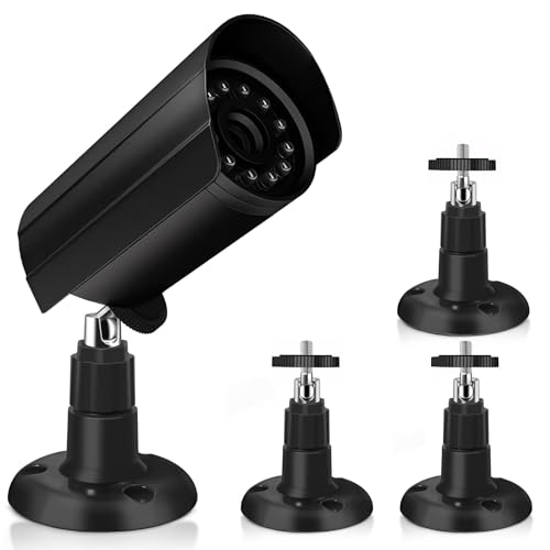 Dreamark 3 Stück Kamera Halterung Wandhalterungen für Ring, Verstellbare Wandhalterungen für Ring Stick Up Cam, 360° Schwenkbar, Wetterfestes 1/4-Zoll-Gewinde für Innen- & Außenbereich Schwarz