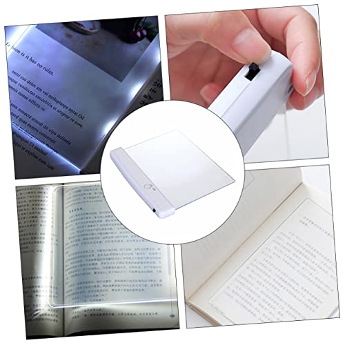 DOITOOL 1Pc Convenient Panel Shaped Reading Light Eye Protection LED Book Lamp for Night Reading Portable Battery Powered Design for Bedside Use Simple Operation and Long Service
