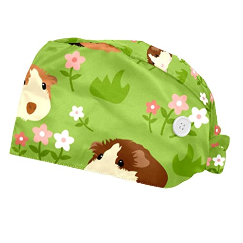 Chapeaux bouffants cochon d'inde 2PCS avec bandeau anti-transpiration ajustable