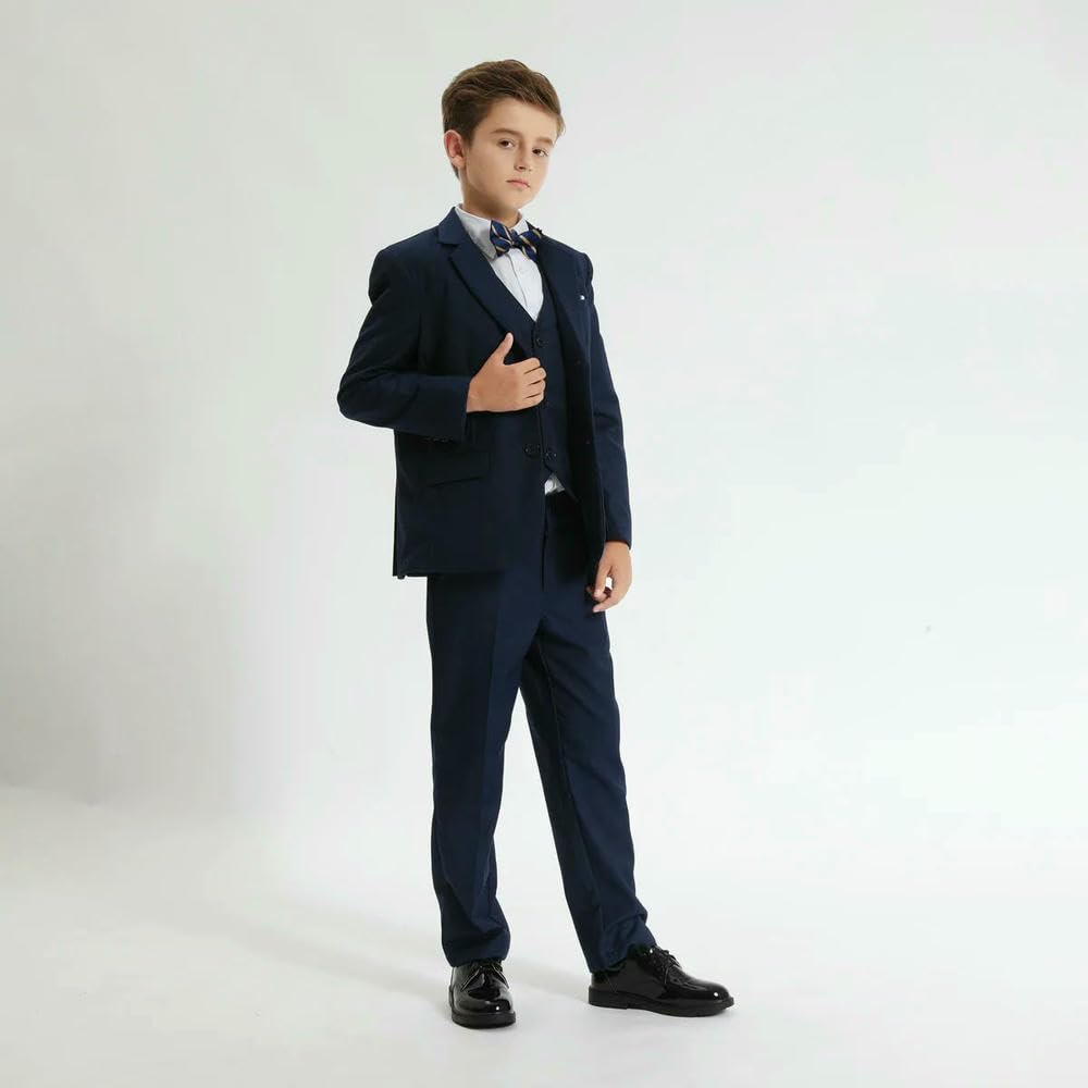 ZBDP Anzug für Kinder Jungen Ostern Outfit Party Blazer Hochzeit Zeremonie Blume Klavier Performance Geburtstag Kleidung Set 3 Stück