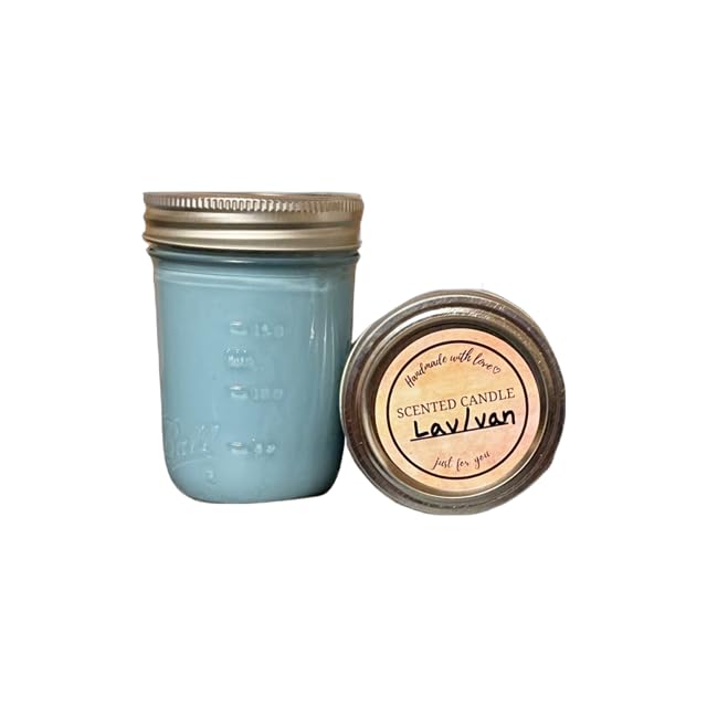 Mason Jar Candles (Lavender/Vanilla) Handmade Products