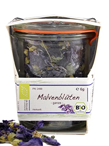 direct&friendly | Bio Malvenblüten im Weckglas | wiederverwendbar | plastikfreie Verpackung | Geschenkkarton