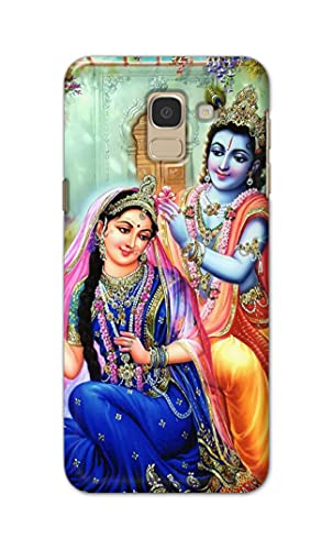 Image of Printed Hard Back Cover Case for Samsung Galaxy J6 | Samsung Galaxy On6 Back Cover (Radha Krishna) -1803