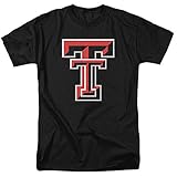 Texas Tech University Official Distressed Primary Unisex Adult T-Shirt, Black, Large