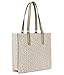 Calvin Klein Womens Gene Tote, Vanilla/Khaki/Silver Mnk/White, One Size