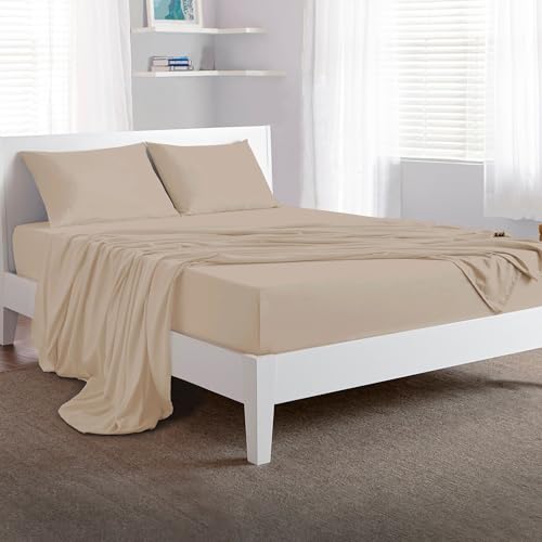 Bedgear Basic Twin XL Cooling Sheet Set, Beige