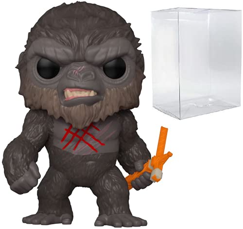 POP Godzilla vs Kong, Battle Scarred King Kong Funko Pop! Vinyl Figure (Bundled with Compatible Pop Box Protector Case)