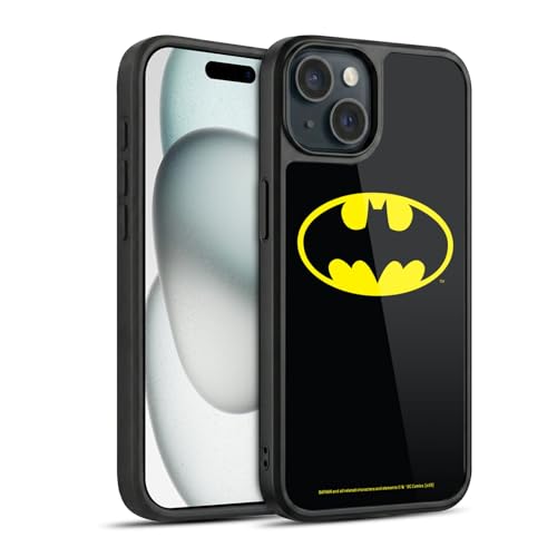 Head Case Designs sous Licence Officielle Batman DC Comics Classique Logos Coque en Gel renforcée [Protection de Qualité Militaire] Compatible avec Apple iPhone 15