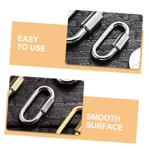 Mobestech 15 Peças De Anel De Conexão De Aço Inoxidável Conectores De Elo De Travamento De Corrente