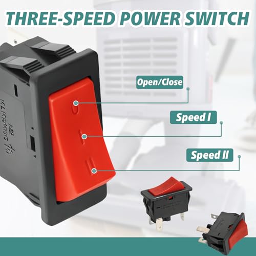 Image of 2-Pack 3-Way Power Switch for Lift-Away Vacuums,Compatible with Shark Navigator Lift-Away Upright Models NV22, NV26,NV351,NV352, NV355,NV356E,NV357,NV360,NV60,NV70,NV95,UV400,UV410,UV420,UV440,UV540