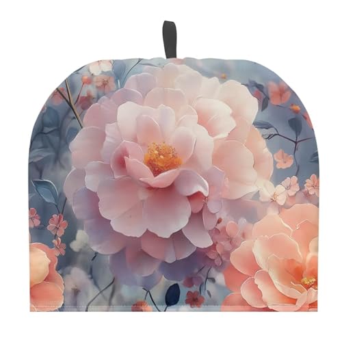 Image of Peony Flower Tea Cosy for Teapot Keeping Warm Tea Pot Cozy Dust Proof RetroTeapot Insulation Cover for Breakfast Warmer Kitchen Decorative,Soft & Washable Kettle Cover for Coffee Cup