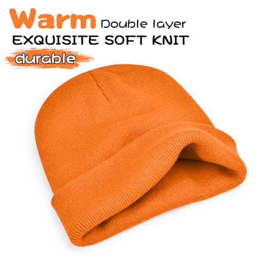 Image of Beanie for Men Women Warm Winter Hat Unisex Soft Knit Cuffed Beanie | Skull Cap, Secure fit, Suits Daily Wear, Windproof, Essential Gear for Winter Jogging & Outdoor Sports