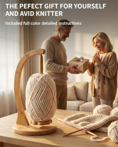 Image of SPEENSUN Magnetic Yarn Holder for Crocheting, Large, Natural