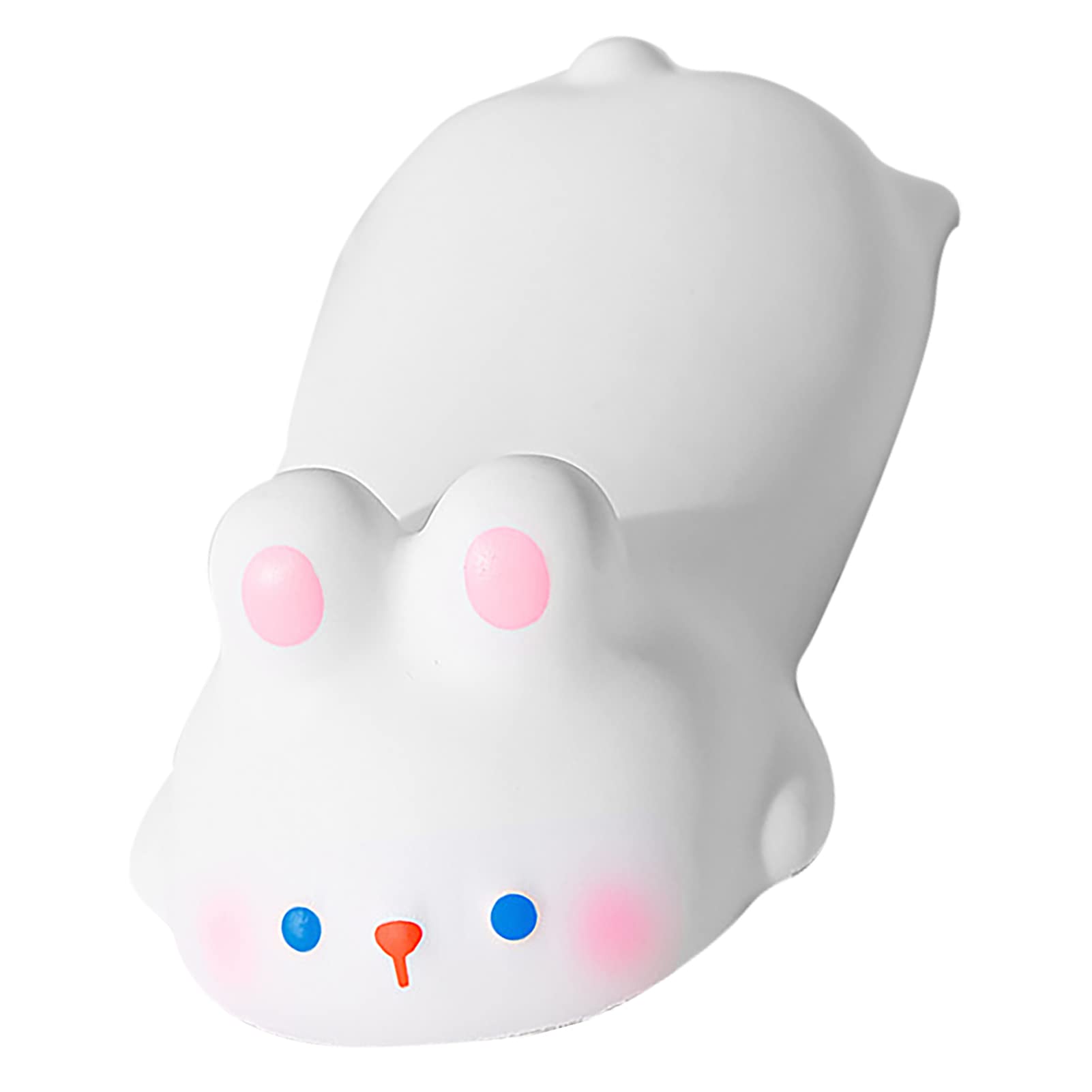 Dioche Ergonomic Keyboard and Wrist Rest with Adorable Animal Design for Comfortable Typing White Rabbit