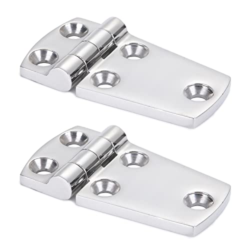 9Tong Support de Matériel Porte Charnière en Acier Inoxydable - À Toute Épreuve pour Bateau, Cabinet, Plateforme - Marin, Garage - SUS316 2pcs 38 mm x 71 mm