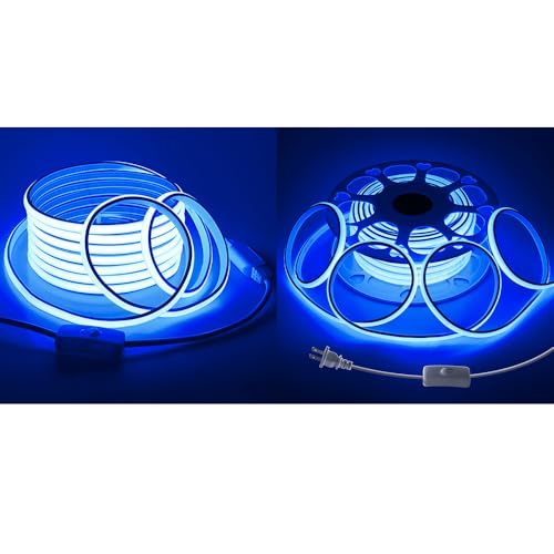 Tira Led COB Azul Exterior 16.4FT 120V Impermeable miniatura 1