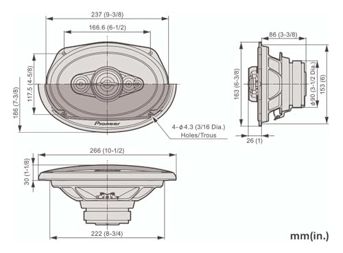 Pioneer TS-A6991F 5-Way Coaxial Car Audio Speakers thumb #4