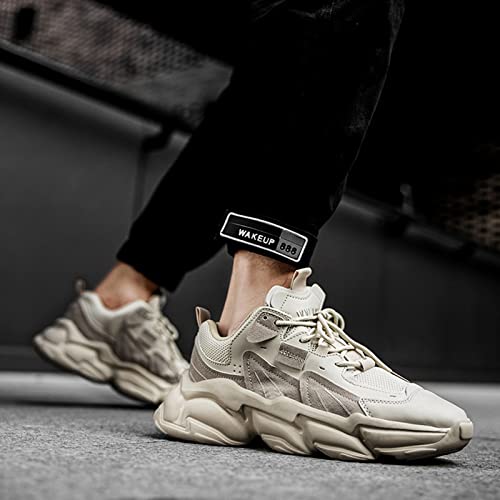 Julymens Men's Breathable Chunky Sneakers Lace-Up Platform Casual Dad Shoes4
