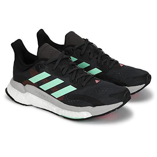 adidas Solar Boost 4, Running Shoe Mujer, Carbon/Pulse Mint/Acid Red, 37 1/3 EU
