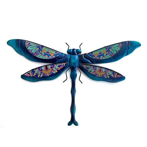 LIFFY Metal Dragonfly Wall Decor Handmade - Outdoor Metal Wall