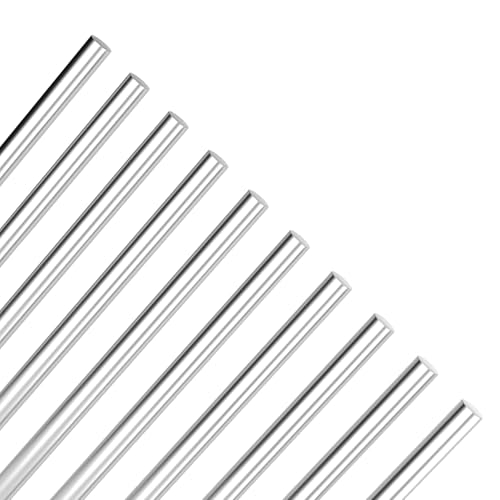 MewuDecor 6mm x 250mm 304 Stainless Steel Round Rod, Metal Solid Shaft Rods for Industry, Metal Working Hobbies and DIY Craft, 5 PCS