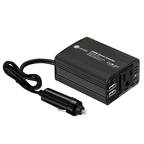 WINTEKD 150W Car Power Inverter DC 12V to 110V AC Converter with 3.1A