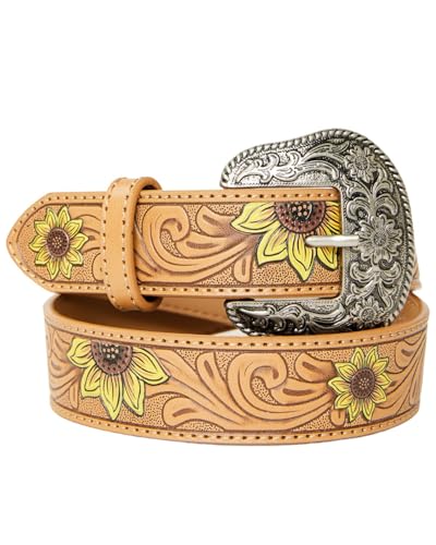 Shyanne Girls' Ellie Sunflower Tooled Belt - SGASU25BT3-BN 20
