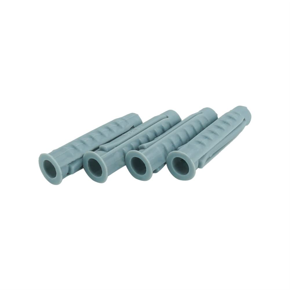 Tornillo de expansión de plástico, tornillos for ladrillo, 100 piezas, tapón de tubo de plástico, tubo de expansión, tornillo, tapón de anclaje, tapones de pared, anclaje de plástico, tornillo de pare