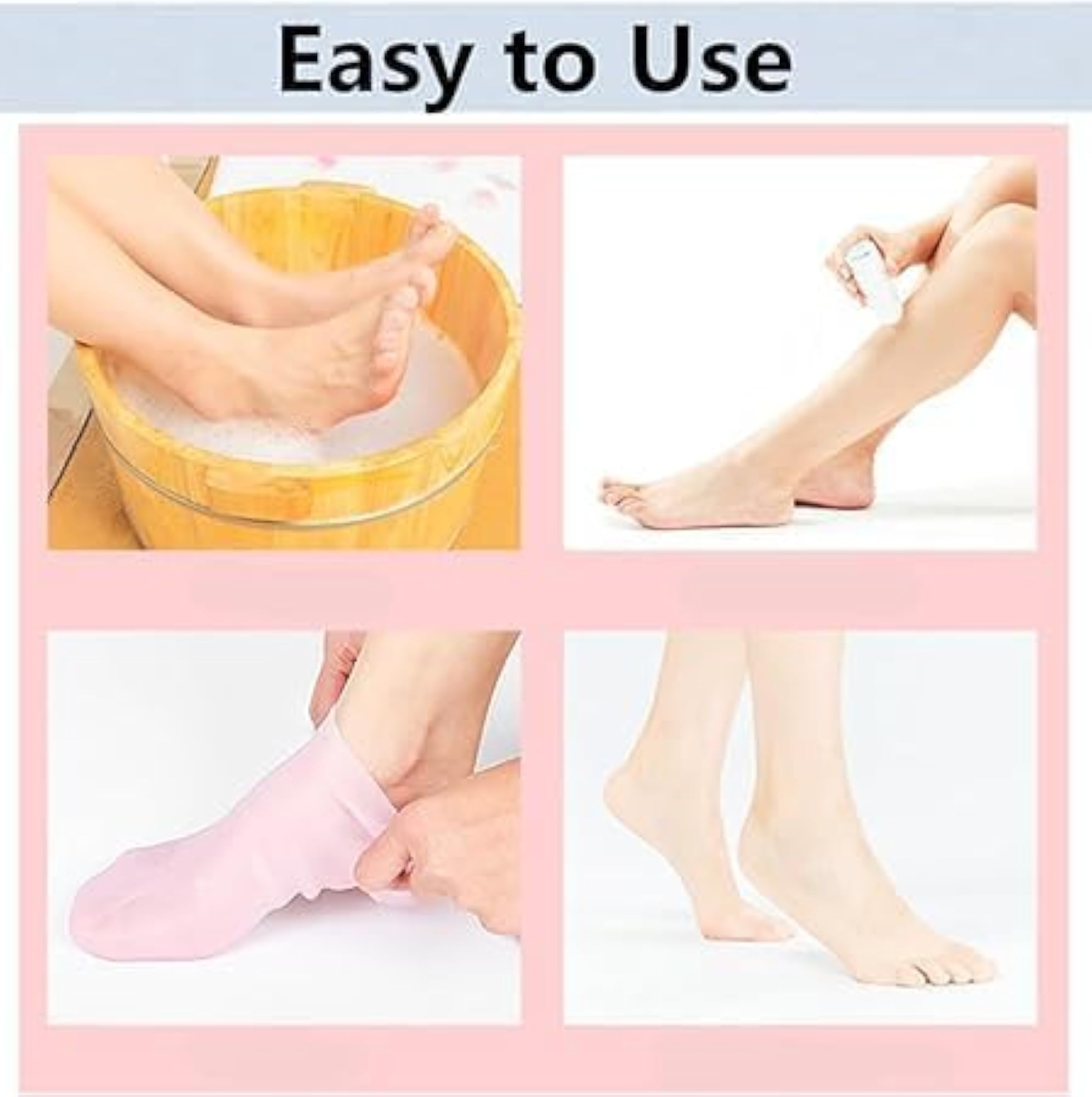 Silicone Gel Socks for Women, Moisturizing Foot Care